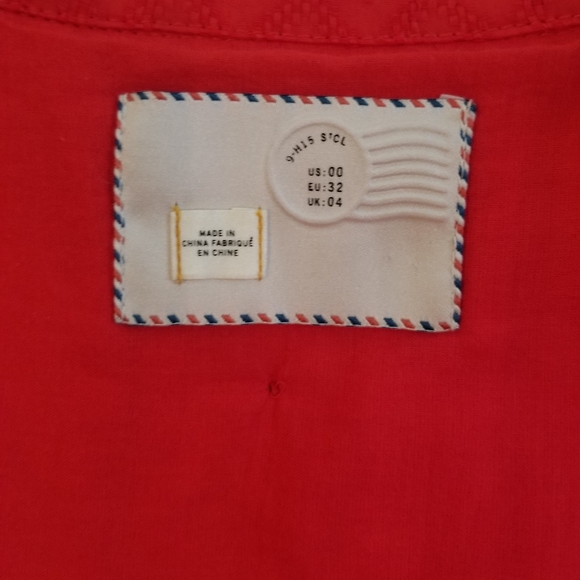 Anthropologie Red Postmark Hi-Lo dress, size 00 - Picture 6 of 6